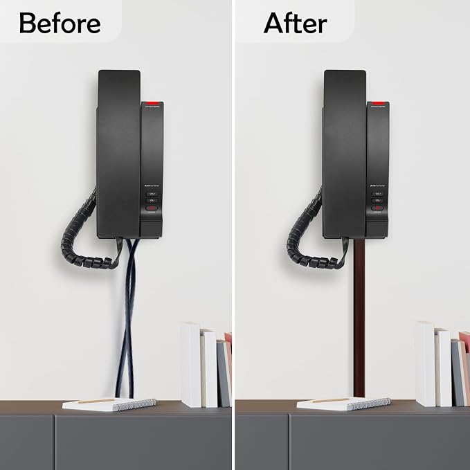 TV Cord Hider – Flexible Wall Cord Cover Slim Design Silicone Cable Raceway - Self Adhesive, Cut to Size Design for Hiding Wires on Wall - Clean Home Setup Cable Concealment (Dark Brown, 10 Feet)