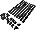 Legrand Wiremold C210SBK Cordmate II 128 Inch 20 Piece Cord Cover Kit, Organizer for Wall, Holds Up to 3 Cords or Cables, Sustainable Packaging, Black (1 Pack) | Cord Hider, On Wall, Self Adhesive, Hide up to 3 Cords, Cut to Size, Customizable, Cable C...