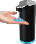 Automatic Liquid Soap Dispenser, 304 Stainless Steel Bottle Body &12 oz/350ml Rechargeable, 4 Adjustable Liquid Levels, IPX5 Waterproof for Bathroom,Kitchen,Hotel(Stainless Steel for Liquid Soap)