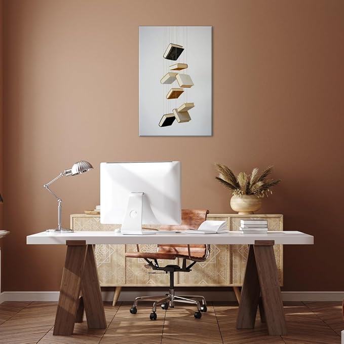 Minimalist Book Art Aesthetic Poster Canvas Wall Art Decoration Living Room Home Decor Bedroom Decoration Poster Framed16x24inch