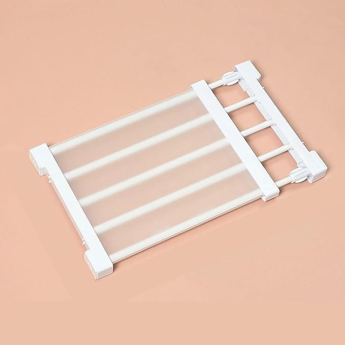 Adjustable Metal Storage Rack, Expandable Tension Shelf Rod, Stainless Steel, for Wardrobe, Cabinet, Bathroom, Kitchen (11.81-15.74in)