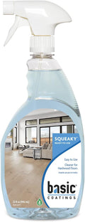 Basic Coatings Squeaky Hardwood Floor Cleaner Spray | Harwood Floor Cleaner | Hardwood Floor Cleaner, Laminate Floor Cleaner, No Residue, Cleans Tough Dirt and Grease