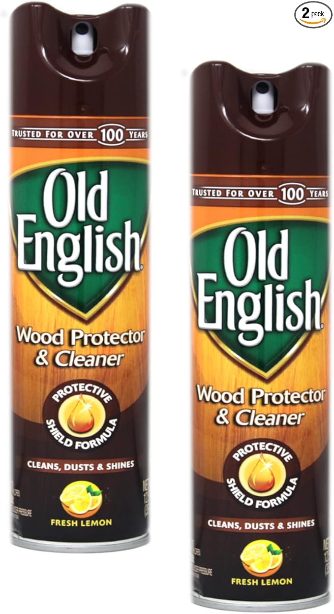 Old English Aerosol Wood Protector & Cleaner, Fresh Lemon 12.5 oz - 2 pk