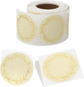 BATTOO 500 Pcs Golden Flower Labels, 2 Inch Round, Waterproof Oil Resistant, Perfect for Jars, Bottles, Kitchen, Pantry, Gift Tags