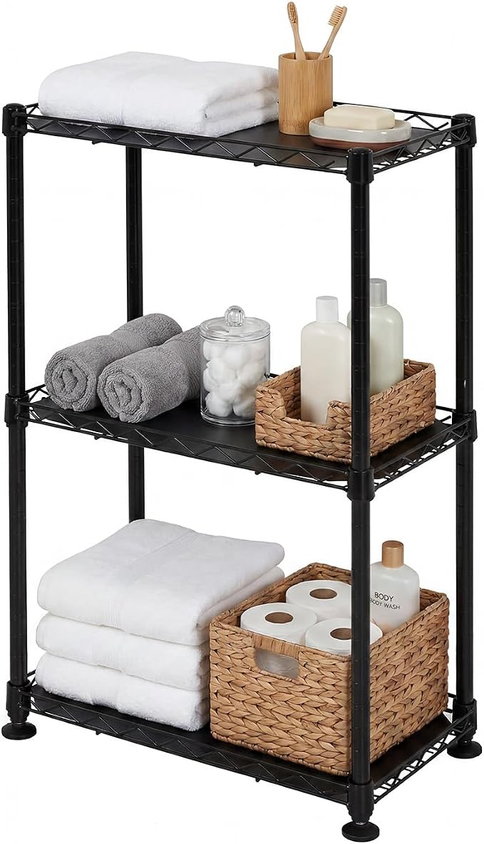 SafeRacks NSF 3-Tier Heavy Duty Steel Wire Shelves (18"x10"x30")