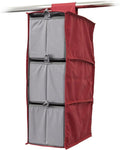 Covermates Keepsakes Hanging Shoe Organizer Set – Heavy Duty Closet Shelves for Shoes, Sweaters, and Accessories – Includes Trays with Dividers – Vertical Wardrobe Storage, Scarlett Red