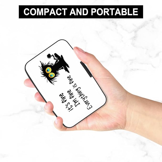 Card Holder Credit Cards Holder for Women RFID wallet women Business Card Holder Wallet Mini Aluminum Card Wallet RFID Blocking Slim Metal Hard Card for Women, Black Cat