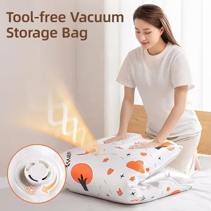 Hanging Vacuum Storage Bags, Space Saver Bags for Clothes, Vacuum Sealer Bags with Heavy Duty Hanging Hooks for Clothing, Suits and Jackets, Closet Organizers and Storage