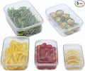 Lustroware (Set of 5) Micro Clear Food Storage Containers with Lids – BPA-Free, Airtight, Stackable, Tritan Plastic, Microwave & Dishwasher Safe, Pantry Organizer – Made in Japan