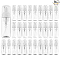Travel Foam Pump Bottle - 2oz Small Size Foaming Hand Soap Dispenser - Mini Portable Mousse Lash Shampoo Kit Container for Hair - Empty Leak Proof Plastic Clear Foamer 30Pack