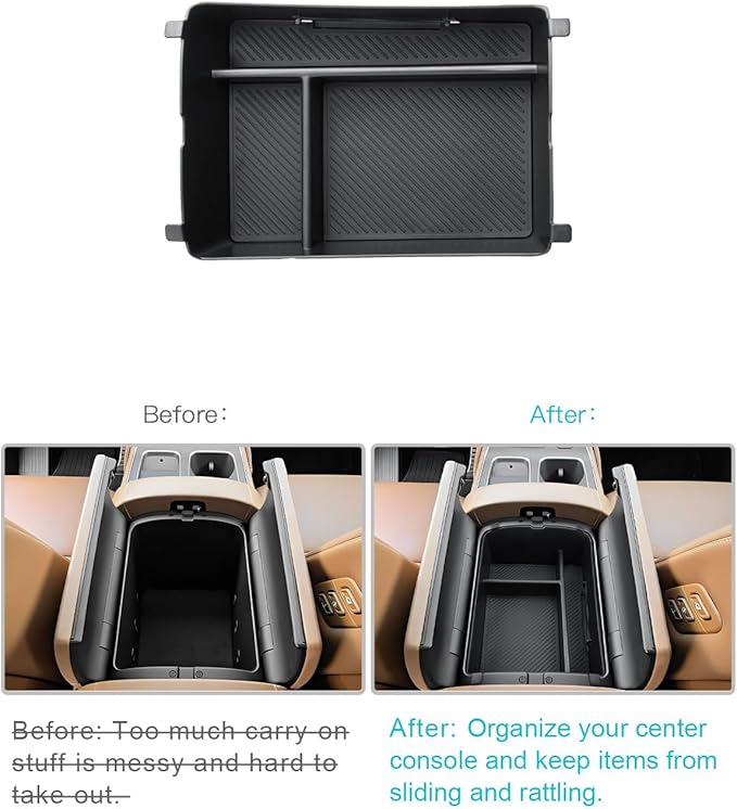 CDEFG for 2026 Hyundai Palisade Center Console Organizer for 2026 Hyundai Palisade Accessories Middle Console Armrest Storage Box (Only for 7-Seater Split Armrest)