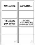MFLABEL 2x4 Shipping Address Labels, 10-UP, 30000 Count, 3000 Sheets for Printer, Internet Mailing, FBA Stickers, 2" x 4" for Laser/Inkjet Printer
