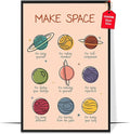 LOLUIS Mental Health Poster, Boho Therapy Tools Educational Supplies Art Print Classroom School Office Decor (Make Space, Custom Frame Type)