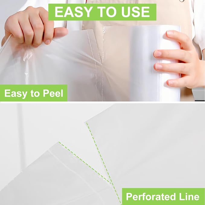 Plastic Produce Bag 12" X 20", Clear Food Storage Bags for Food, Fruit, Vegetable, Refrigerator Storage, Kitchen,350 Bags/Roll (10 Rolls)