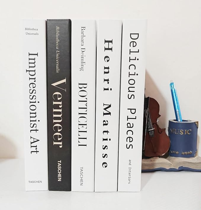 Faux Books for Decoration 5PCS Decorative Books Aesthetic Modern Organic Home Minimalistic Shelf Desk Decor Stack Fake Book Display Coffee Table Decoración Living Room Interiors Design Decorations