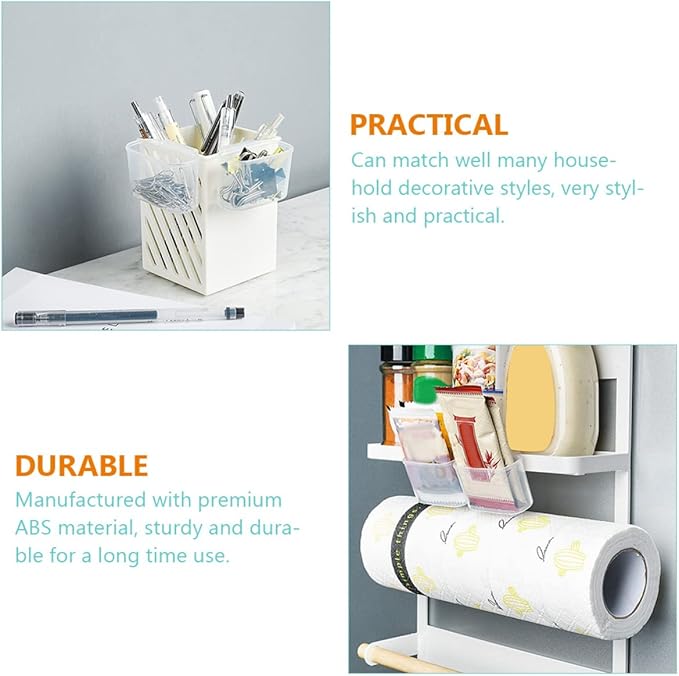 Garneck 12pcs Fridge Sauce Bag Holder Organizer Fridge Side Door Storage Box for Sauces and Seasonings Easy to Install Space-saving Kitchen Accessory