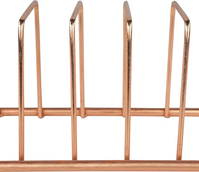 FitWell Kitchen Bakeware Organizer,Plate Racks,Rack for Plastic Lids,Cutting Boards,Cookie Sheets,Pots & Pans Holder,Compact Kitchen Storage,Cabinet Organizer (Copper)