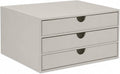 UnionBasic Document Organizer, 3-Drawer File Cabinet Document Storage Box, Office Desktop Filing Organizer, Feather Gray | Document Storage Box, Office Desktop Filing Organizer