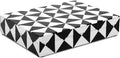 Handicrafts Home Decorative Storage Box with Lid, Black and White Decorative Box for Remote Controls, Slim Coffee Table Storage Box for Shelf, Desk & Living Room Decor, Triangle 8 x 6 x 1.5 Inch