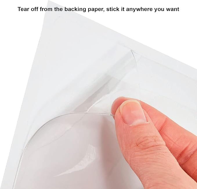 IMAGAME Clear Adhesive 4" x 6" Index Card Pockets, Labels Holders, 50 Pack | Top Open for Loading, Plastic Labels Holders, For Storage Bins and Library Card, Organizing and Protecting Cards, Photos