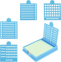 Sticky Note Stencil and Holder Sticky Note Holder with 5 Templates for 3x3 Inch Sticky Notes Reusable Stick Notes Dispenser for to-Do Lists Home Office, Blue