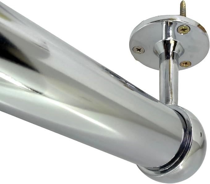 32mm Diameter Closet Rod End Hanger | Polished Chrome | 1 Pack