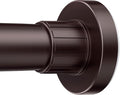 Ausemku Shower Curtain Rod 32-65 Inch Adjustable - 1 Inch Diameter Heavy Duty No drill Spring Tension Shower Rod, Non-Slip Rustproof Telescopic Rod for Bathroom, Brown