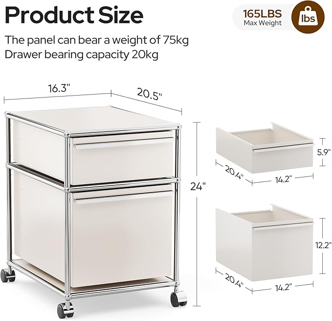 Modern Storage Cabinet Versatile Free-Standing Organizer for Home Office Décor, Green (White, L-16 D x 21" W x 24" H)