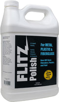 FLITZ Multi Purpose Metal Polish Liquid - 1 Gallon USA-Made Tarnish Remover - For Aluminum, Chrome, Brass, Nickel, Silver - Non-Abrasive Cleaner & Restorer - Not for Patina or Electroplated Finishes
