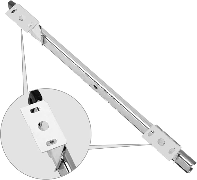 KINJOEK 2 PCS 14 Inch Under Desk Keyboard Tray Rails Slides, Adjustable Height Heavy Duty Ball Bearing Keyboard Mount Track, Silver