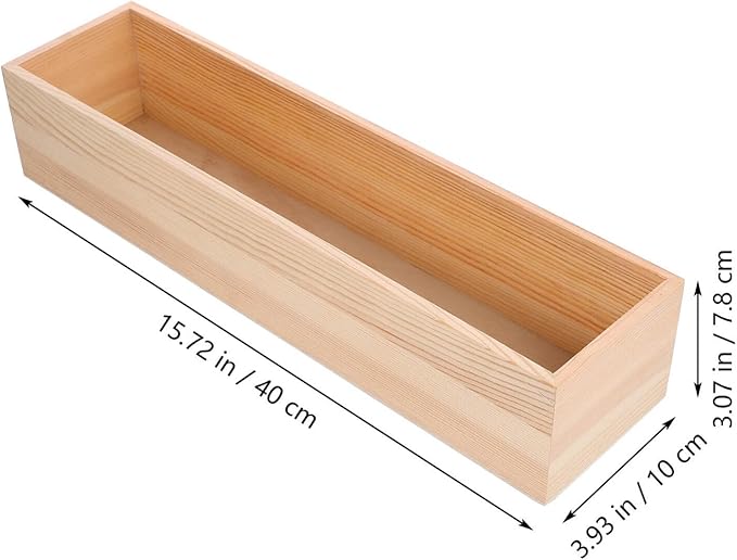 Wooden Storage Box Without Lid Decorative Centerpiece Organizer for Home Table Sleek Minimalist Design for Sundries and Jewelry Fine Wood Construction