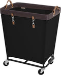 StorageWorks Laundry Basket with Wheels for Clothes, 210L Black Hamper Cart