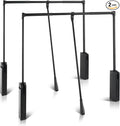 Pull Down Closet Rod 2 Pack, Adjustable 26''-35'' Wardrobe Lift Rail Rod | Side Mounted Two-way Buffering Closet Poles for Hanging Clothes, Heavy Duty Pull Down Clothes Rack, 33 lbs Load Capacity