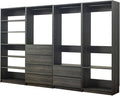 Maykoosh Closet System Organizer - Customizable Walk-in Wardrobe Storage Black/Model ECDA 4 Closet