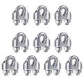 YAMASO 10PCS 1/4 Inches M6 Stainless Steel Wire Rope Cable Clip Clamp