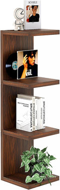 LitaEther 4 Tiered Wood Wall Shelf Units,Lack Floating Shelves,Rustic Bookshelf for Home, Bedroom, Living Room
