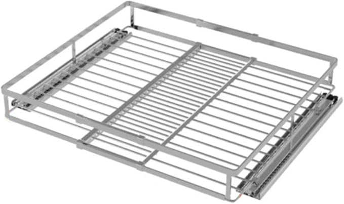 Pull Out Drawer Basket,Sliding Closet Drawer Organiser Shelves,Stackable Storage Bins,Load-bearing 10kg,for Kitchen Pantry Bathroom Cabinets(Cabinet width ≥39cm)