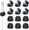 Mini Magnetic Cable Clips, 12 Pack Self Adhesive Cord Holder Black | Under Desk Cable Management, Strong Adhesive Removable Cord Organizer for Home Nightstand Car, Office Accessories