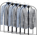 Clear Garment Bags for Hanging Clothes Travel (Set of 6) Suit Bags for Closet Storage Clothes Storage Bags Closet Cover for Open Closet with Zipper for Coats, Jackets, Shirts
