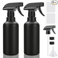 Spray Bottles 16.9oz/500ml Plastic Empty Spray Bottle for Hair Mist/Stream Spraying Heavy Duty Water Spray Bottles for Cleaning Solutions, Plants 2 Pack (Black)