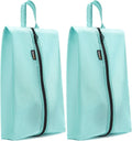 2 Pack Shoe Bags for Travel, Water-Resistant Organizers, Cyan | 100D Composite Nylon, Translucent Design, Large Capacity, Odor and Dust Protection For Gym, Soccer, Golf, Tennis, Baseball