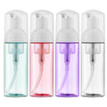 Travel Foam Pump Bottle - 2oz Small Size Foaming Hand Soap Dispenser - Mini Portable Mousse Lash Shampoo Kit Container for Hair - Empty Leak Proof Plastic Color Foamer for Liquid Toiletry 4Pack
