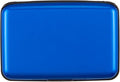 Credit Card Holder, RFID Blocking Metal Card Wallet for Women Men Slim ID Card Holders Protector Aluminum Business Hard Case (Blue)