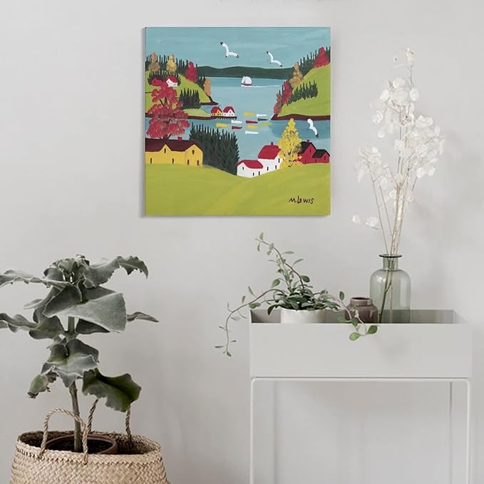 LADYIV Untitled By Maud Lewis Paintings Art Posters Artworks Picture Print Poster Wall Art Painting Canvas Gift Decor Home Posters Decorative 20x20inch(50x50cm)