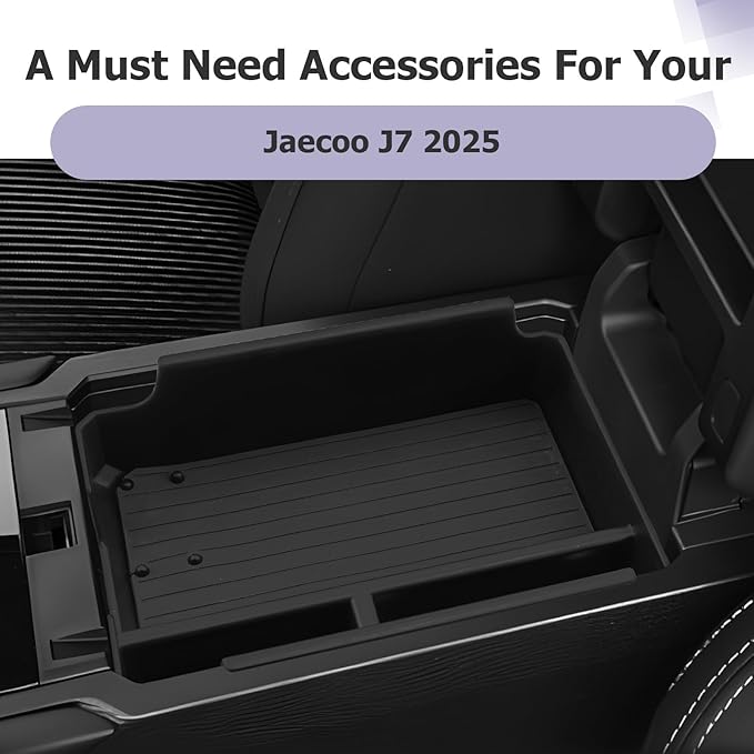 LUWU Center Console Organizer Compatible with 2025 Mitsubishi Outlander Interior Accessories Armrest Storage Box Glove Organizer Tray Insert ABS Material Armrest Box[NOT FOR 2025 Outlander PHEV&Sport]