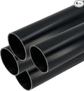 72" HEAVY DUTY Round Closet Rod | 32mm Diameter | Black Clothes Pole | 4 Pack