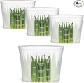 Reusable Food Storage Bags Half-Gallon, 4 Pack 100% Silicone Food Storage Bags Stand-Up Wide-Mouth Zip-Lock for Large Items, 67 fl.oz/2000 ml, Freezer Microwave Oven Dishwasher Safe, Translucent