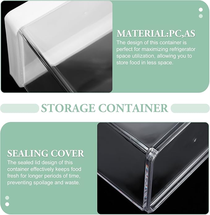 SUPVOX PC Airtight Refrigerator Storage Box 900ml Food Preservation Container for Fridge and Freezer Kitchen Organization
