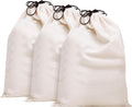 MISSLO Cotton Breathable Dust-proof Drawstring Storage Pouch Bag (Pack 3 L)