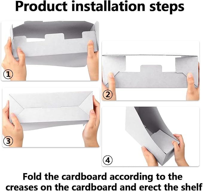 Kraft Magazine File Holder Document Folders Organizer 24 Pack | Vertical Cardboard Paper File Divider Box, Desk Label Pocket Folders, Office Home Desktop Desktop Stationery Containers